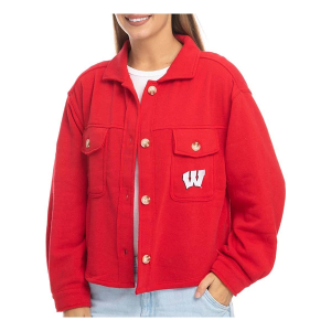 ZooZatZ Women's Wisconsin Badgers Fleece Shacket