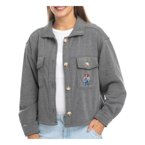 ZooZatZ Women's Nebraska Cornhuskers Fleece Shacket
