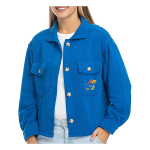 ZooZatZ Women's Kansas Jayhawks Fleece Shacket