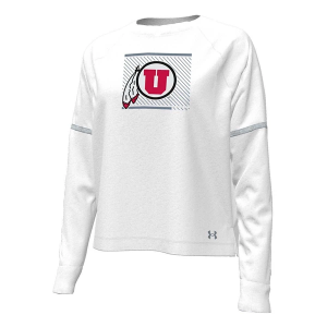 Utah Utes Under Armour Women's Crew Large White