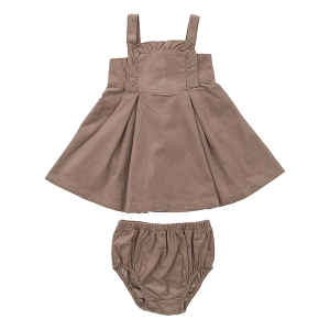 Girls' Angel Dear Ruffle Jumper Midi Dress 3/6 mo. Solid Sinopia Fresco