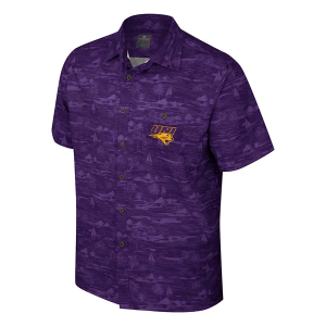 Northern Iowa Panthers Colosseum Ozark Camp Button Up Small Purple