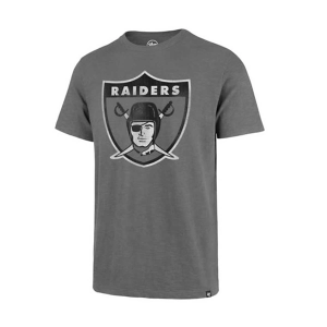 Las Vegas Raiders 47 Brand Grit Vintage T-Shirt Small Grey Heather