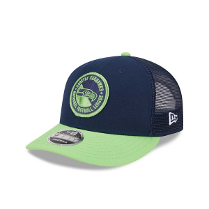 Seattle Seahawks New Era 2023 Sideline Circle Low Profile 9Fifty Snapback Hat One Size Navy/Green