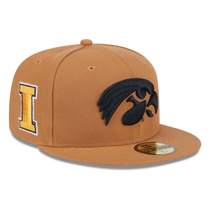 Iowa Hawkeyes New Era 5950 TM Fitted Hat 7 1/8 Brown