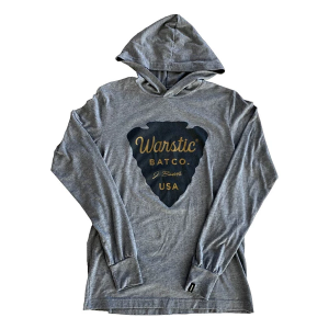 Men's Warstic Arrowhead Hoodie Baseball Hoodie Small Grey Heather