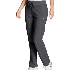 Women's Champion Powerblend Open Bottom Fleece Sweatpants XLarge Granite Heather Regular