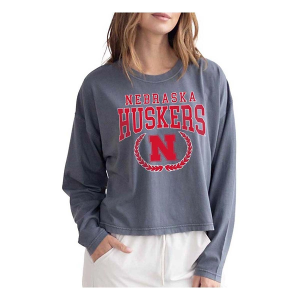 Nebraska Cornhuskers Chicka-D Women's Prep School T-Shirt Small Smoke