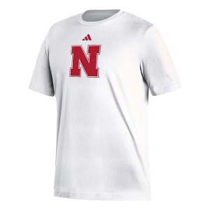 Nebraska Cornhuskers adidas Fresh Logo T-Shirt Large White