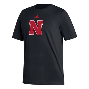 Nebraska Cornhuskers adidas Fresh Logo T-Shirt Medium Black