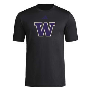 Washington Huskies adidas Pregame Logo T-Shirt Large Black