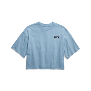 Women's The North Face Heavyweight Crop T-Shirt Large Steel Blue
