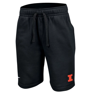 Illinois Fighting Illini Nike Illinois Club Fleece Kids' Shorts XLarge Black