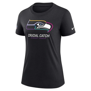 Women's Seattle Seahawks Nike 2024 Crucial Catch T-Shirt Small Black