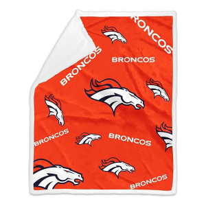 Logo Brands Denver Broncos 60x70 Plush Sherpa Throw Blanket