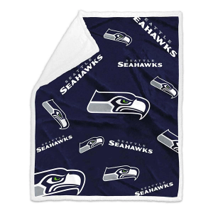 Logo Brands Seattle Seahawks 60x70 Plush Sherpa Throw Blanket
