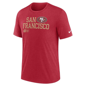 San Francisco 49ers Nike Lock Up Tri Blend T-Shirt Large Red
