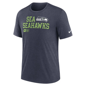 Seattle Seahawks Nike Lock Up Tri Blend T-Shirt Large Navy