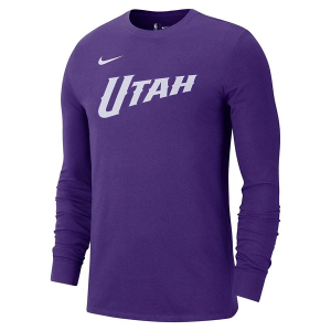 Utah Jazz 2024 City Edition Logo Nike Long Sleeve T-Shirt 2XLarge Purple