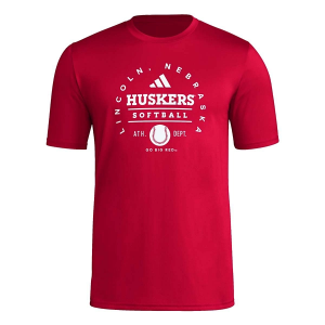 Nebraska Cornhuskers adidas All Around Softball T-Shirt 2XLarge R