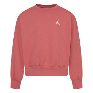 Kids' Jordan Brooklyn Essential Crewneck Sweatshirt Medium Pink Salt