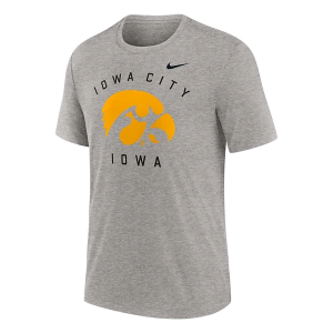 Iowa Hawkeyes Nike Throwback T-Shirt 2XLarge Heather Grey