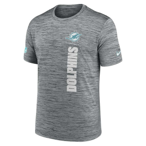 Miami Dolphins Nike 2024 Sideline Velocity T-Shirt Medium Dark Grey Heather