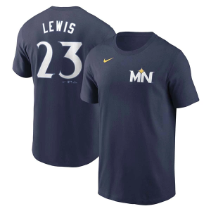 Minnesota Twins Royce Lewis #23 City Connect Name & Number T-Shirt Large Navy