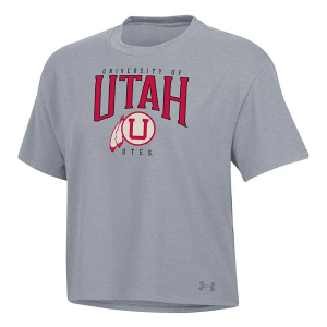 Utah Utes Under Armour Women's Never T-Shirt XLarge Heather Grey