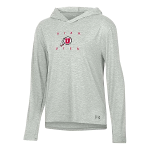 Utah Utes Under Armour Women's Hoodie Large Light Grey