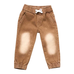Kids' Little Bipsy Imperfect Denim Joggers 4/5 Camel Regular