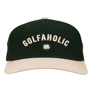 Men's Black Clover Golfhalic Golf Snapback Hat One Size Green