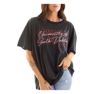 South Dakota Coyotes Gameday Social Women's Owens T-Shirt Large Black