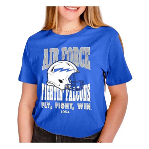 Air Force Falcons Gameday Social Women's Murry Helmet T-Shirt XLarge Royal