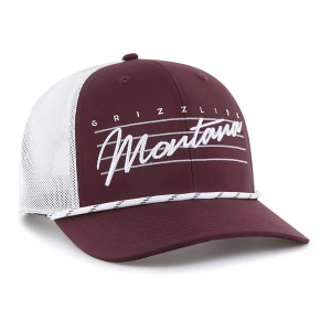 Montana Grizzlies 47 Brand Downburst Trucker Adjustable Hat One Size Maroon
