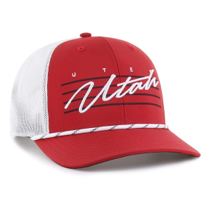 Utah Utes 47 Brand Downburst Trucker Adjustable Hat One Size Red