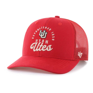 Utah Utes 47 Brand Trucker Pit Stop Adjustable Hat One Size Red