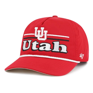 Utah Utes 47 Brand Rope Campscape Adjustable Hat One Size Red