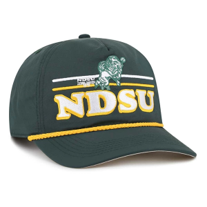 North Dakota State Bison 47 Brand Rope Campscape Adjustable Hat One Size Dark Green