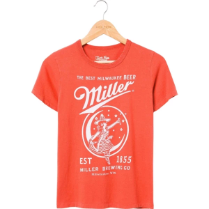 Women's Junk Food Miller The Best Milwaukee Beer Original T-Shirt Medium Red