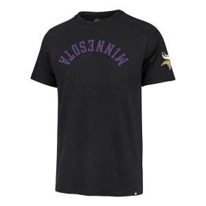 Minnesota Vikings 47 Brand Upside Down T-Shirt Medium Black