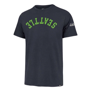 Seattle Seahawks 47 Brand Upside Down T-Shirt XLarge Navy