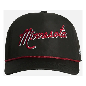 Men's Bad Birdie Minnesota State Golf Snapback Hat One Size Black/Maroon