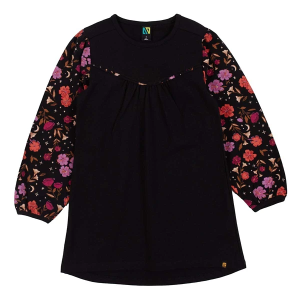 Girls' Nano Noruk Smocked Floral Tunic Dress 2T Black