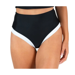 Women's Janela Bay Surfer Girl Swim Bottoms Contemporary Large Black White