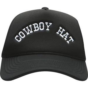 KENZKUSTOMZ Cowboy Trucker Snapback Hat One Size Black