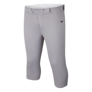 Men's Nike Vapor Select Knicker Baseball Pants Large Grey/Black Regular
