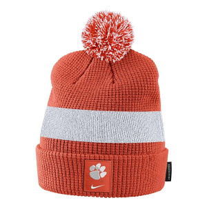 Clemson Tigers Nike Sideline Pom Beanie One Size Orange