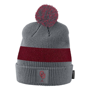 Oklahoma Sooners Nike Sideline Pom Beanie One Size Grey