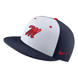 Mississippi Rebels Nike True Baseball Fitted Hat 7 3/8 White